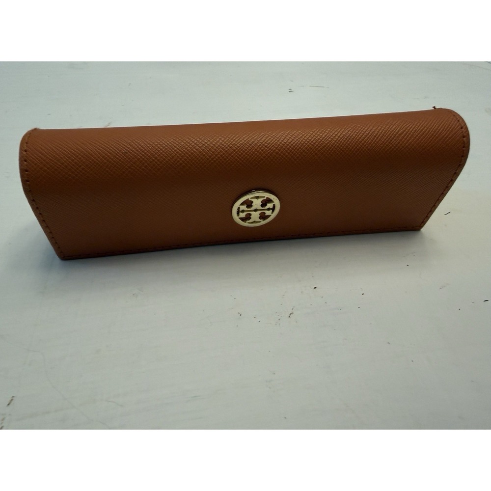 Tory Burch Saffiano Leather Orange Eyeglasses Reading Glasses Case